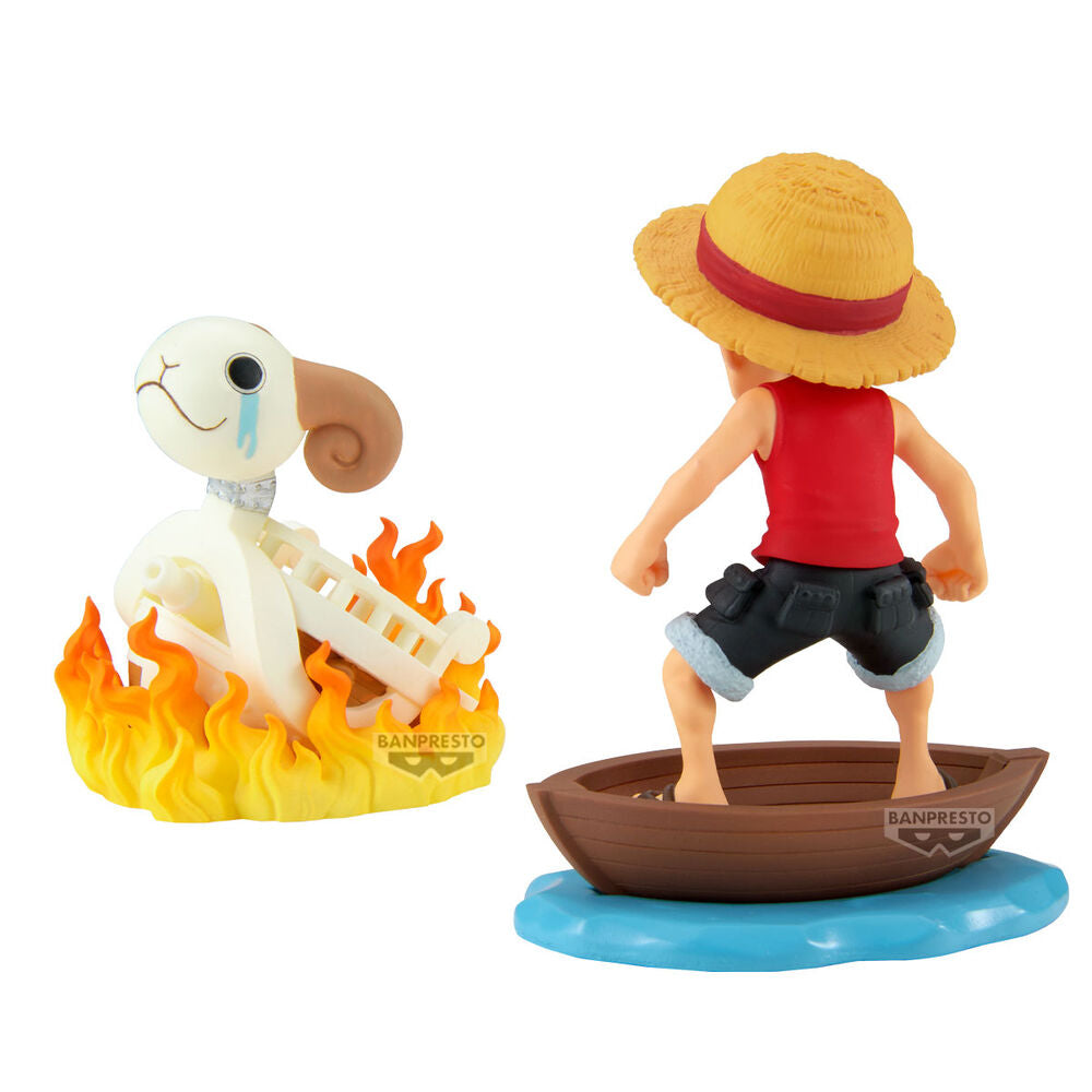 Figura Luffy & Going Merry Log Stories One Piece 8cm  