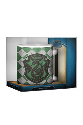 TAZA SLYTHERIN BLANCA CERAMICA HARRY POTTER - Otakuya