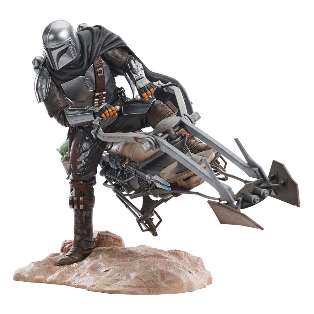 Star Wars: The Mandalorian Estatua Premier Collection 1/7 Din Djarin on Speeder Bike 23 cm - Otakuya