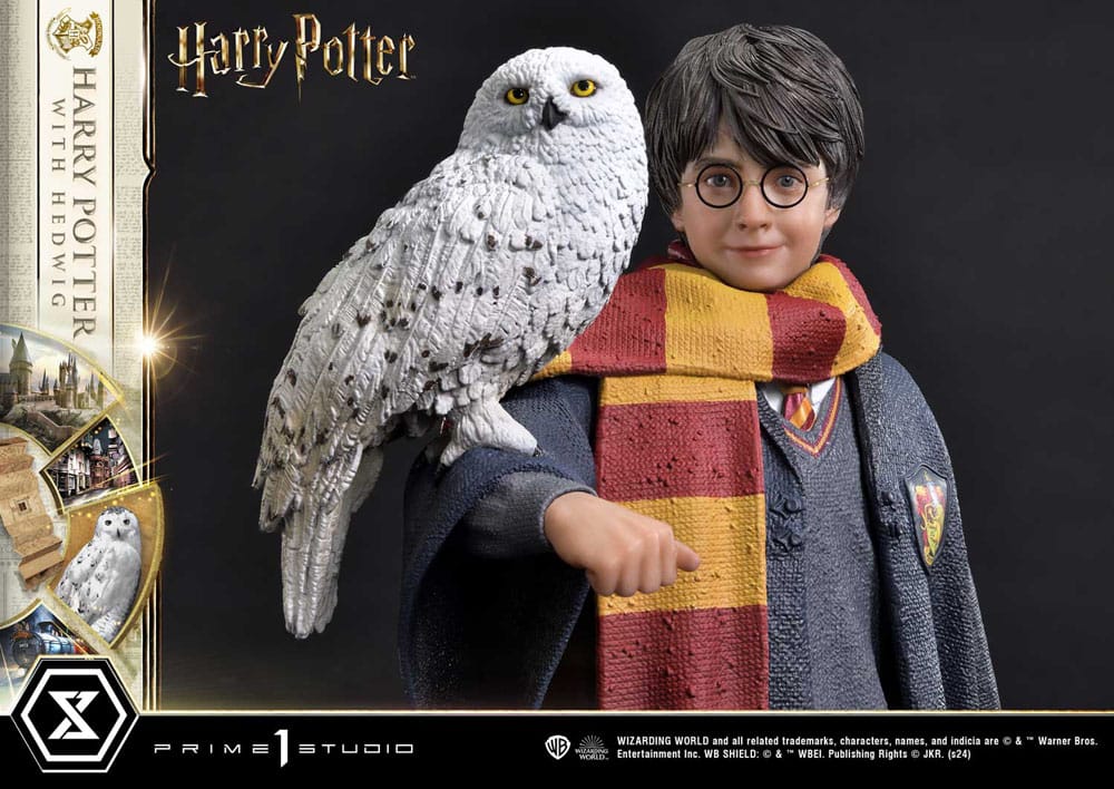 figura de resina harry y hedwig