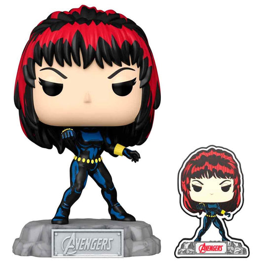 Figura POP Marvel Avengers 60th Anniversary Comic Black Widow with Pin Exclusive - Otakuya