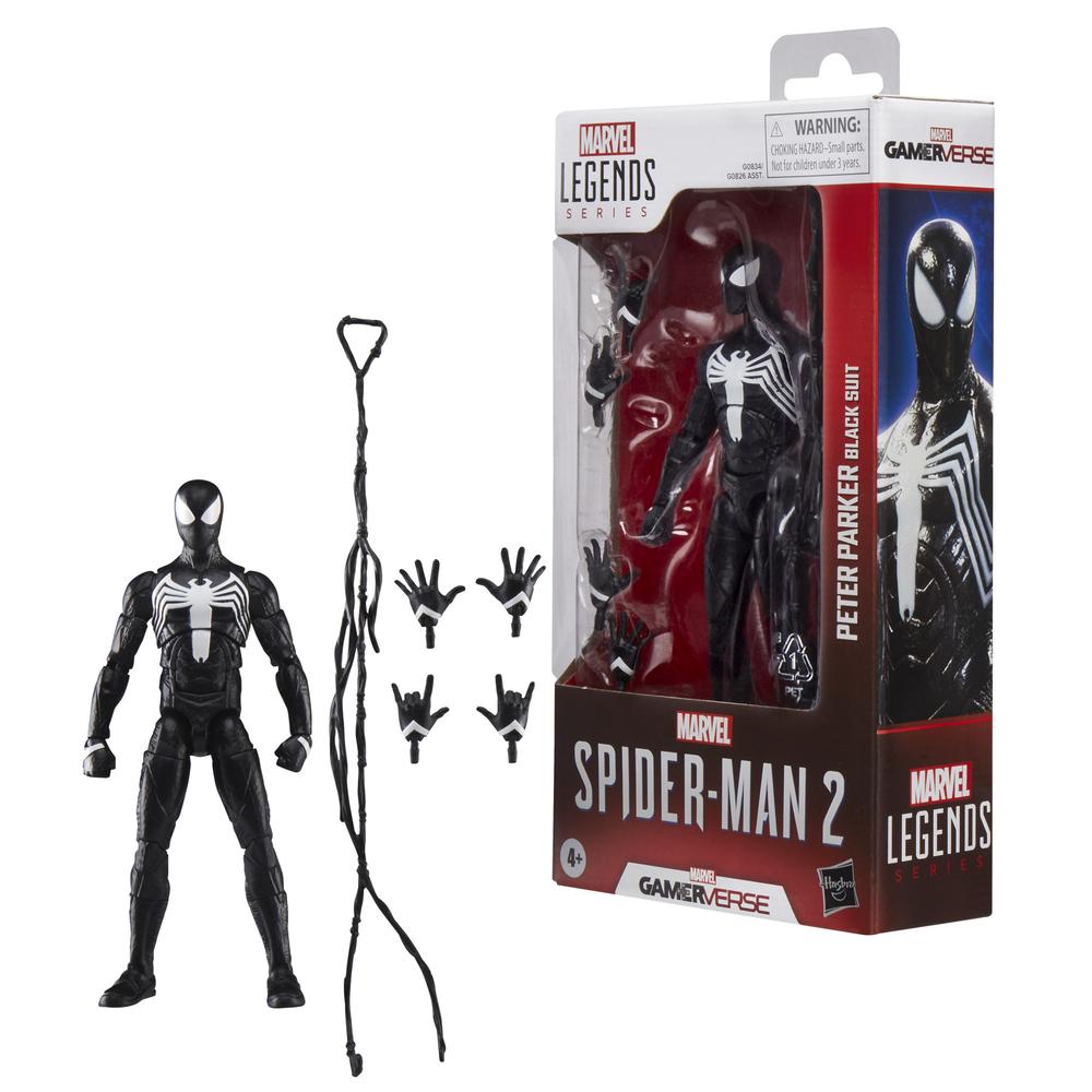 Figura Peter Parker Black Suit Spiderman 2 Marvel Legend Series