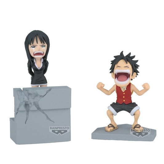 Figura Luffy & Nico Robin World Collectable One Piece 10cm  