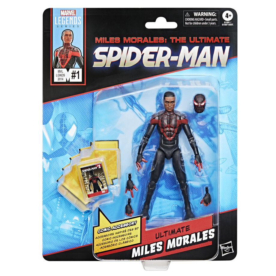 Figura Miles Morales Ultimate Spider-Man Marvel Legends 15cm