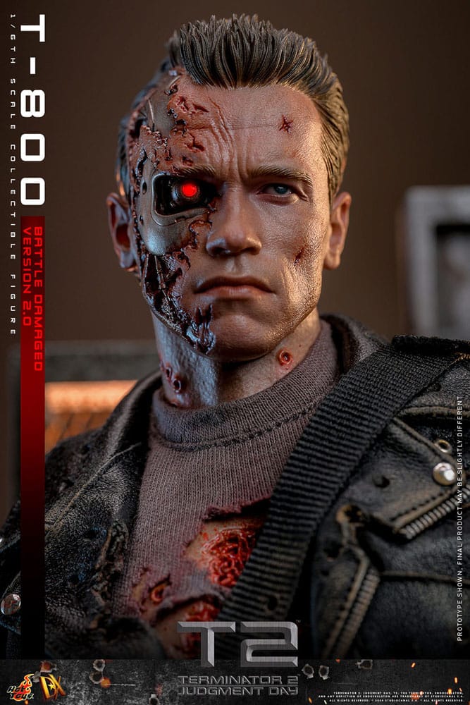 Terminator 2 Figura 1/6 Movie Masterpiece T-800 Battle Damaged Version 2.0 32 cm  