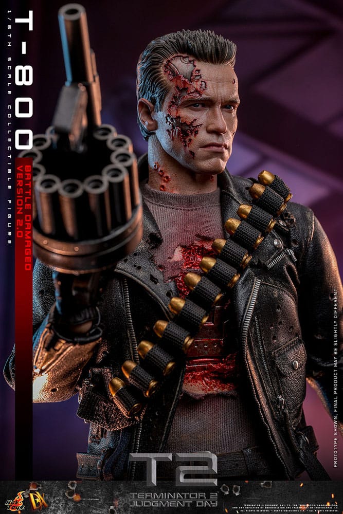 Terminator 2 Figura 1/6 Movie Masterpiece T-800 Battle Damaged Version 2.0 32 cm  