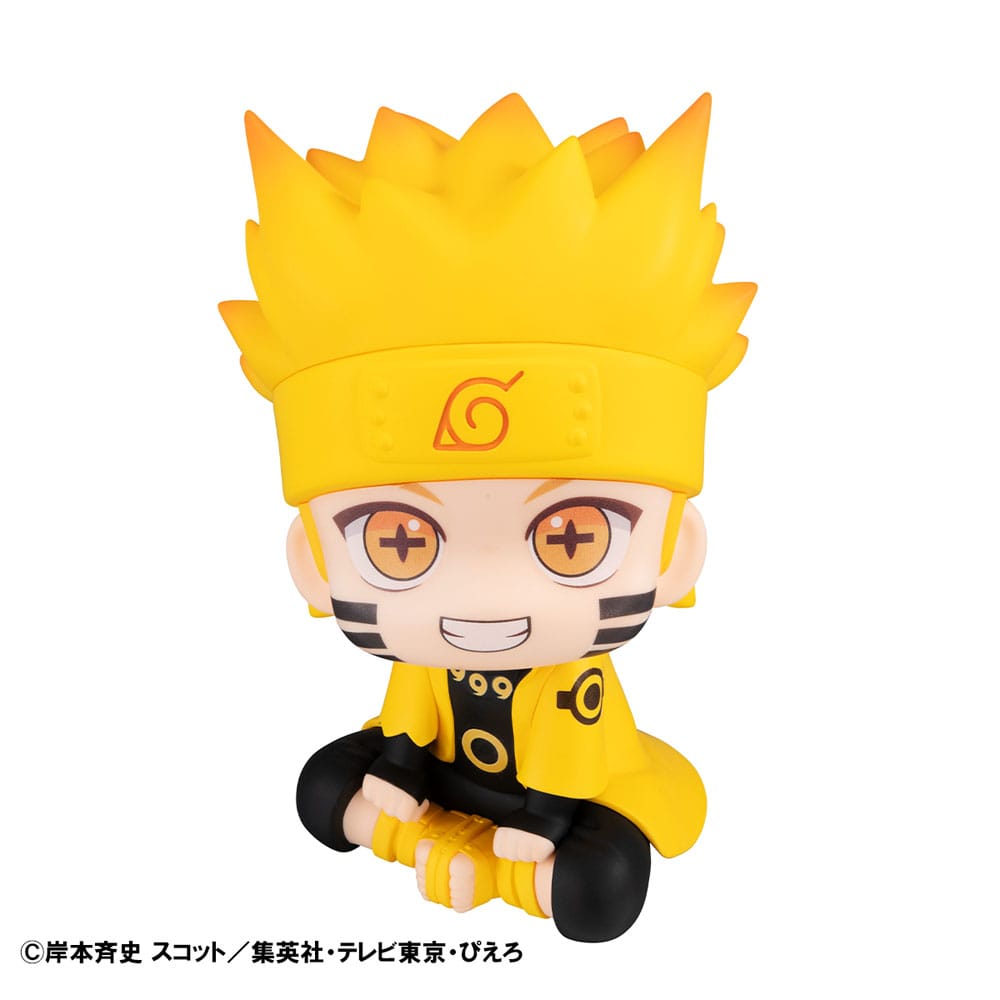 Figuras Naruto Shippuden Estatua Look Up Naruto Uzumaki Six Paths Sage Mode & Minato Namikaze 11 cm (with gift)