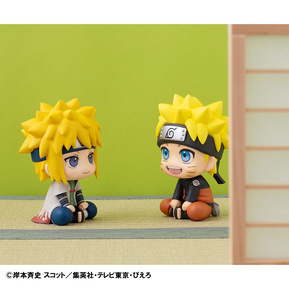 Figuras Naruto Shippuden Estatua Look Up Naruto Uzumaki Six Paths Sage Mode & Minato Namikaze 11 cm (with gift)