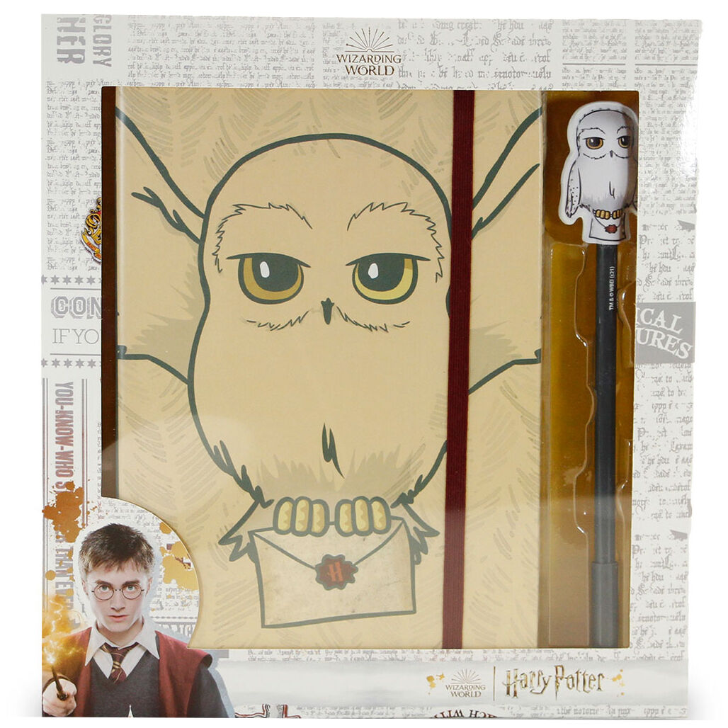 Set diario + boligrafo Hedwig Harry Potter - Otakuya