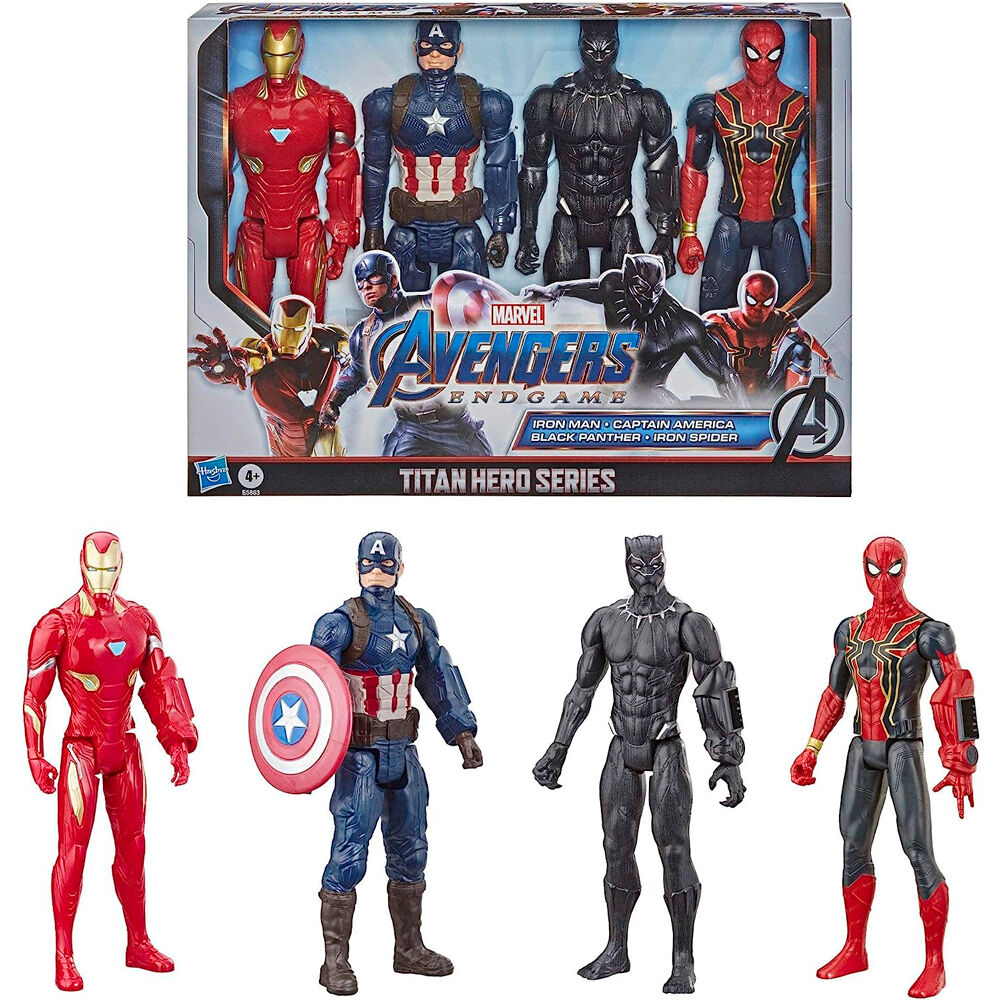 Blister 4 figuras Titan Hero Series Marvel 30cm  