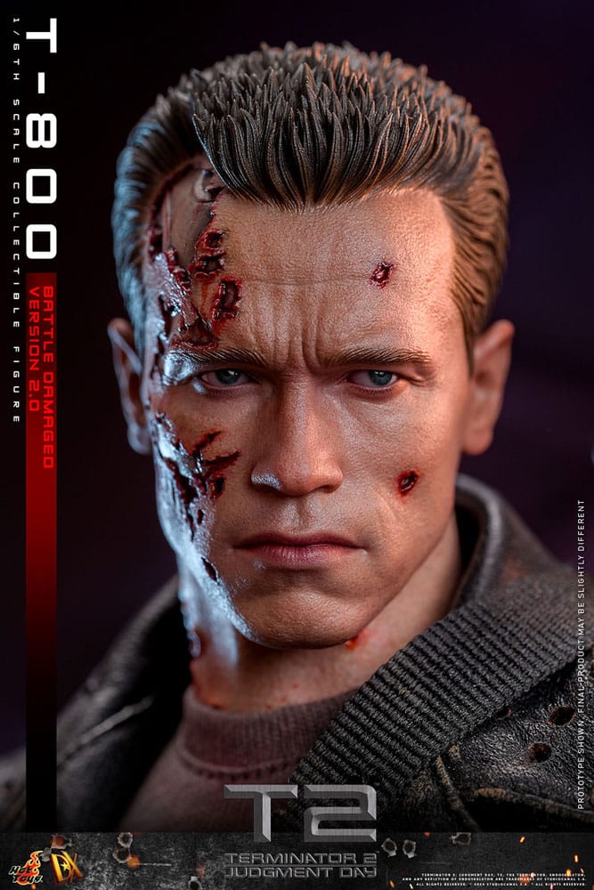 Terminator 2 Figura 1/6 Movie Masterpiece T-800 Battle Damaged Version 2.0 32 cm  