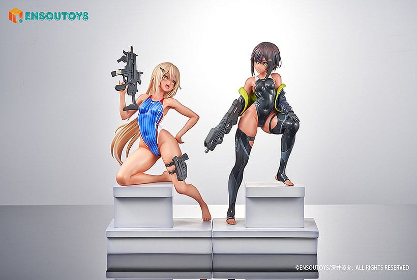 Arms Note Estatuas 1/7 Swim Team Bucho-chan and Kohai-chan 22 cm - Otakuya